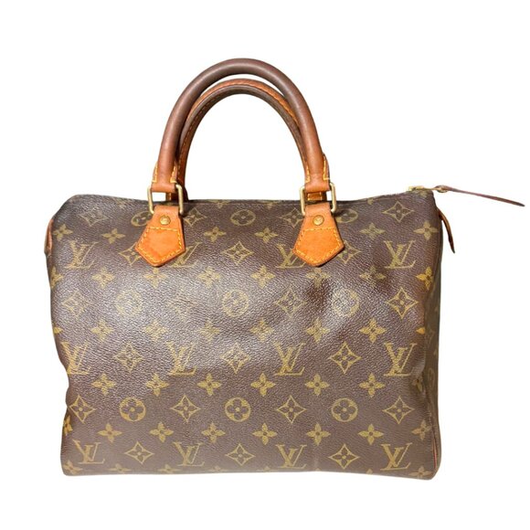 Vuitton Speedy 30 Classic Monogram Handbag Coated Canvas + Leather Satchel - Picture 1 of 16